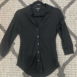 Express cotton button down blouse size XS